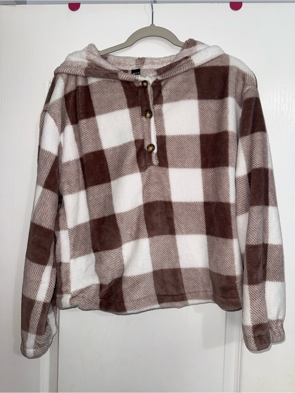 Plaid Hooded Pullover